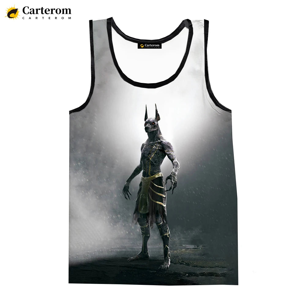 Egyptian God Pharaoh Tank Top – Men's Sleeveless Harajuku Oversized Streetwear