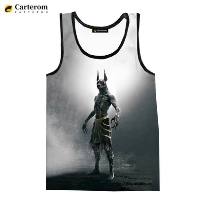 Egyptian God Pharaoh Tank Top – Men's Sleeveless Harajuku Oversized Streetwear