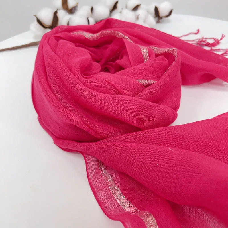cotton linen light women Scarf Fashion Long Size  Lady Wraps Solid Color Muslim Head Scarf Shawls And Wraps