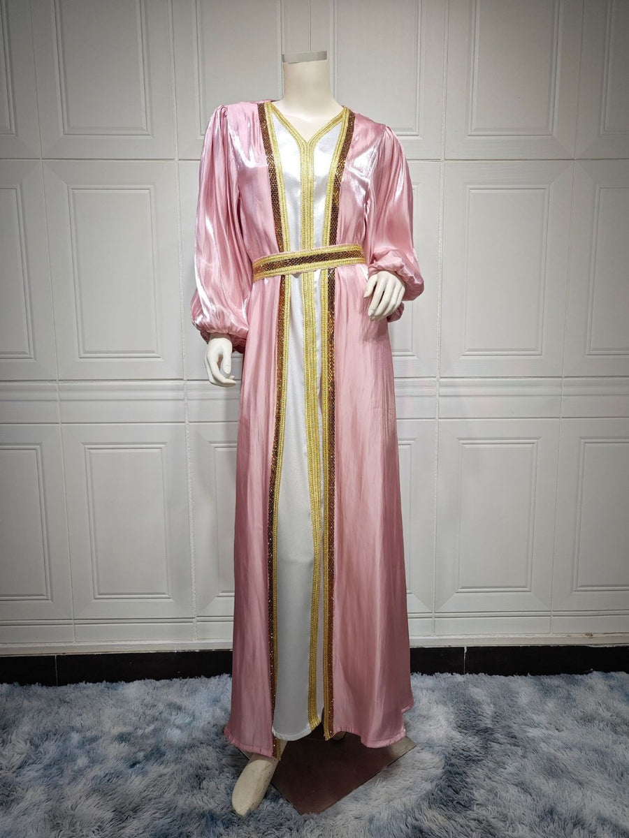 Autumn in Arabia – 2-Piece Button Kaftan Set for the Muslim Woman in America