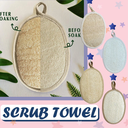 1PC Natural Loofah Body Shower Scrubber Bath Exfoliating Sponge Soft Shower Brushes With Hook Towel Sponge Merchandises Scrubber