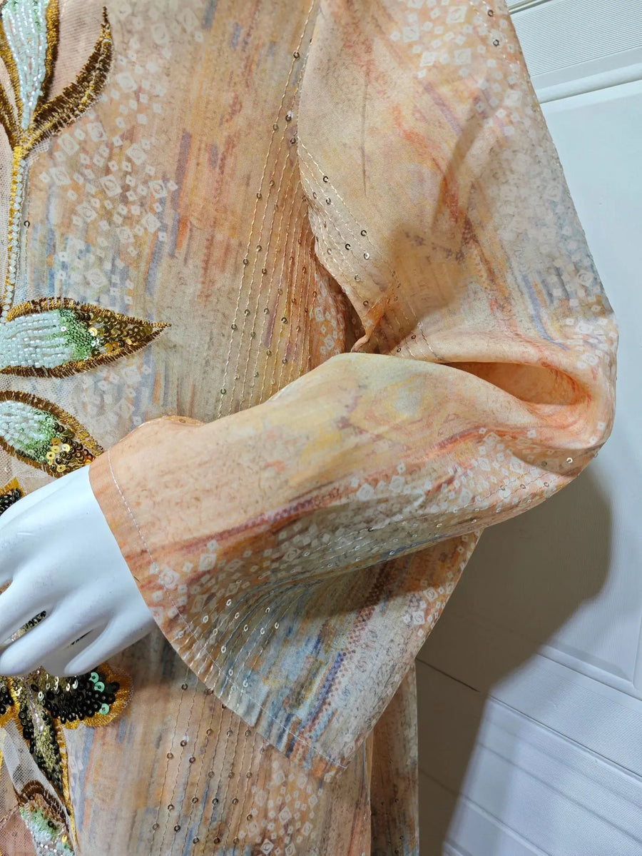 Flowers of Light – The Sequined Eid Djellaba for the Muslim Woman in America