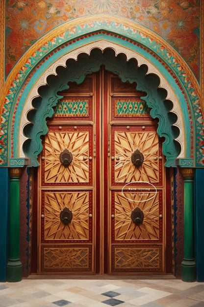 The Moroccan Door – Arabic Architecture Canvas Wall Art