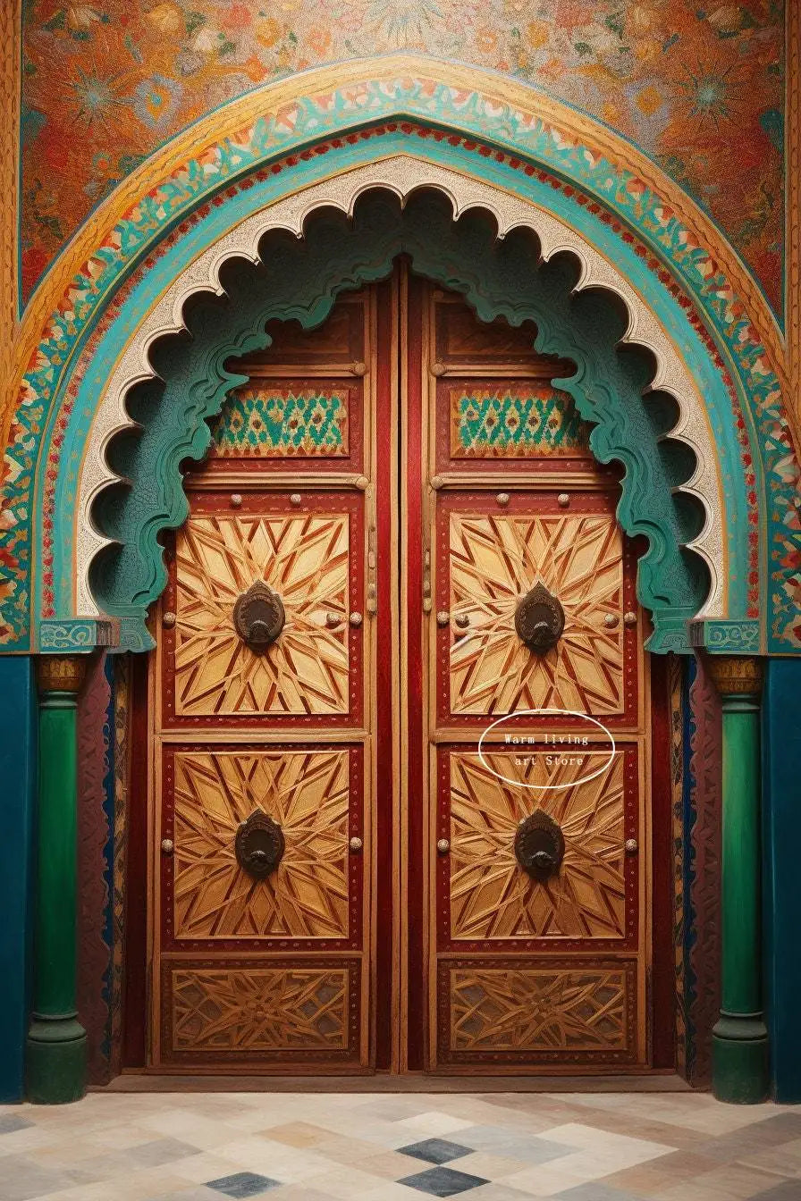 The Moroccan Door – Arabic Architecture Canvas Wall Art
