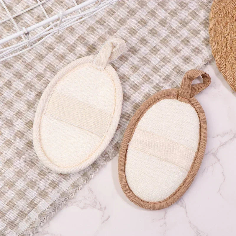 1/2Pcs Natural Loofah Skin Bath Wipes  Foaming and Mud Scrubbing Bath Wipes Bath Towels Bath Flower Accessories