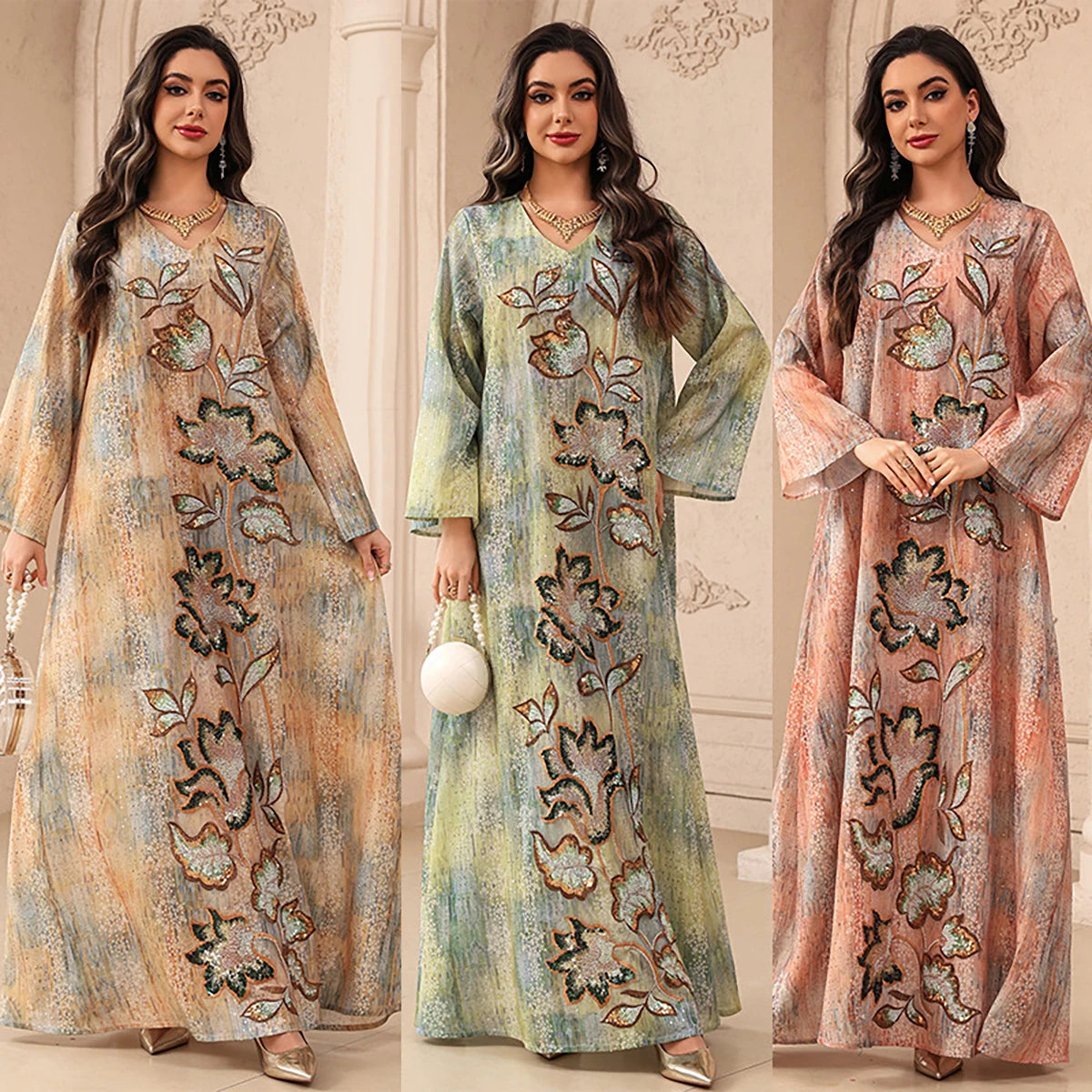 Flowers of Light – The Sequined Eid Djellaba for the Muslim Woman in America
