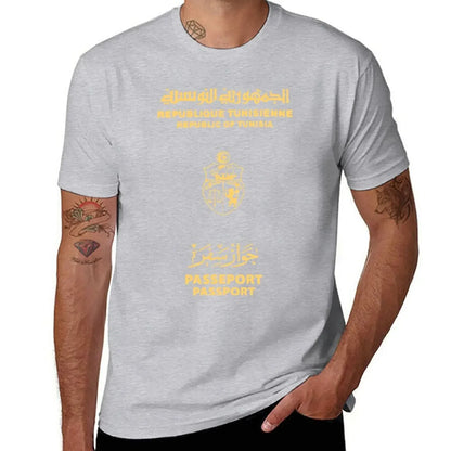 Tunisia Tunisian passport T-Shirt Short sleeve tee boys animal print T-shirt men mens designer clothes new in tops & tees manga