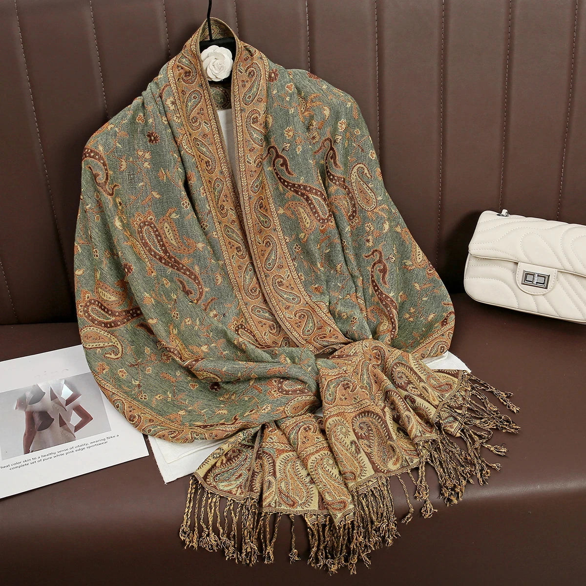 The Pashmina Veil – Long Cashmere Hijab Shawl for the Muslim Woman