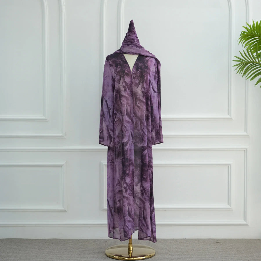 Printed Blessings – Cardigan Scarf Set for the Muslim Woman in America