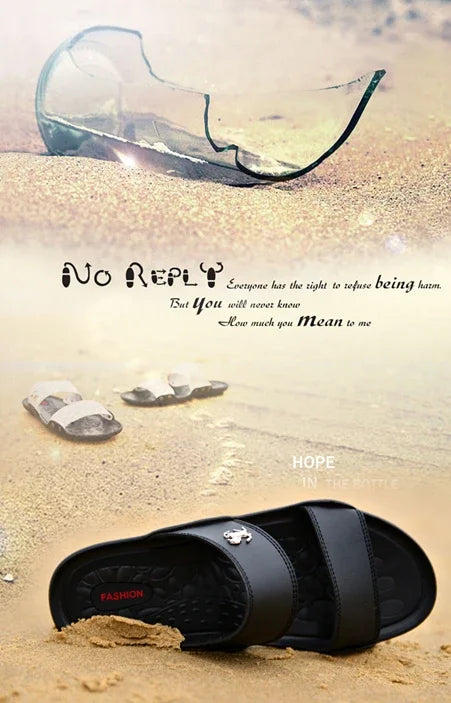 Casual Famous Brand Men Sandals outdoor Shoes Breathable Slippers Summer Flip Flops Beach Men Shoes Leather Sandalias Zapatos Ho