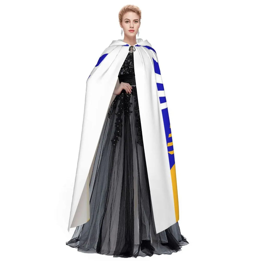 Pharaoh Golden Crown Hooded Cape – Egyptian Cosplay Cloak for Adults