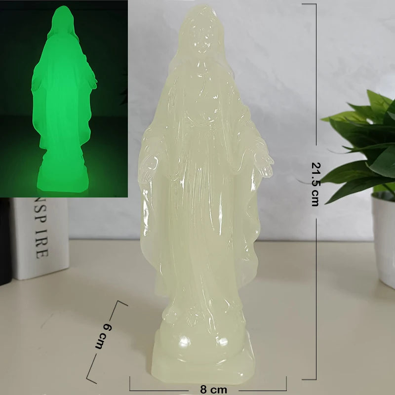 21.5cm Golden Virgin Mary Statues Big Resin Madonna Sculpture Christmas Decorations For Wedding Office Christmas Gift