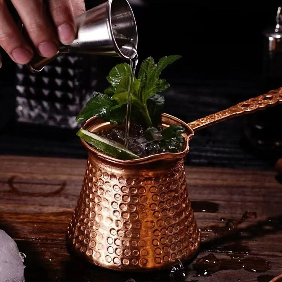 The Copper Dallah – Hand Hammered Turkish Coffee Pot
