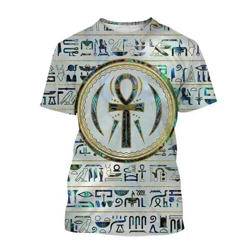 Pharaoh 3D Graphic T-Shirt – Unisex Egyptian Summer Tee, Oversized Casual Top
