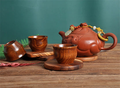 Handmade Spruce Wood Cups – Natural Big Belly Mug for Tea, Coffee & Milk