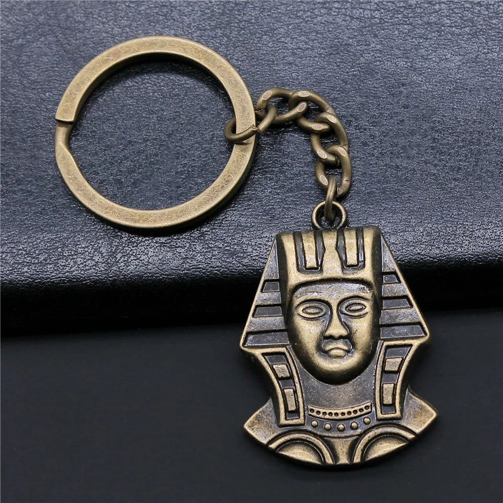 Eye of Horus & Pharaoh Keyring – Egyptian Charm, Creative Gift Accessory