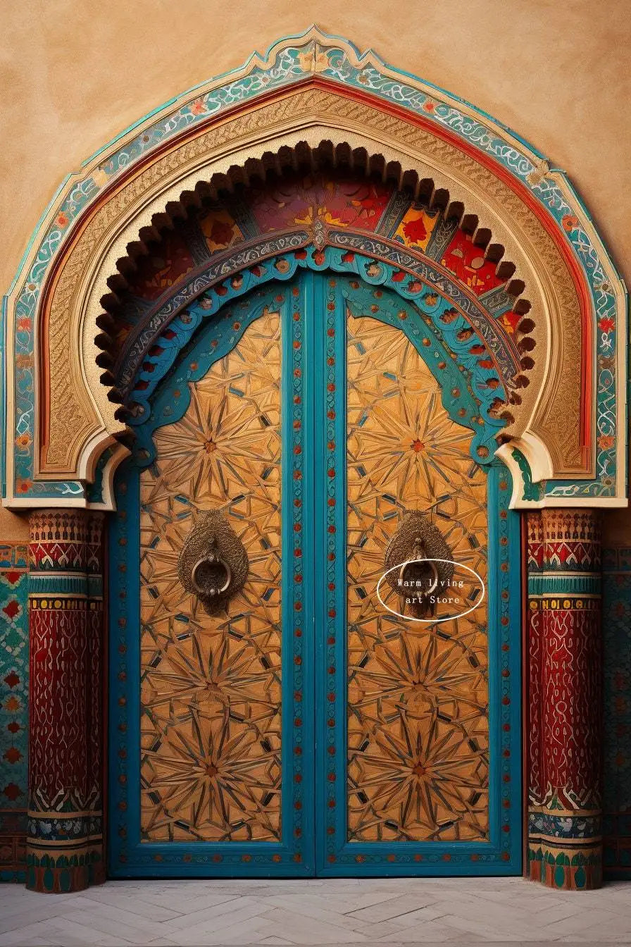 The Moroccan Door – Arabic Architecture Canvas Wall Art