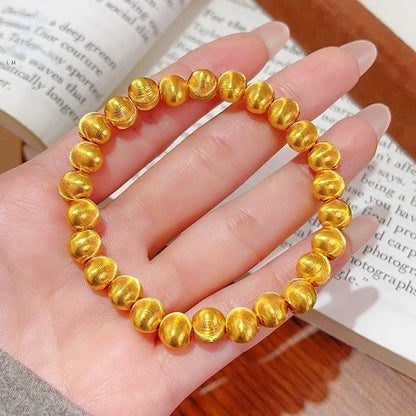 24K Gold AU999 Cat's Eye Heart Bracelet Women's - Premium gold-set cat's eye, timeless heart, matches dresses & shirts