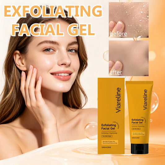 Exfoliating Facial Gel Natural Sea Kelp Green Clay Gentle Nourish Glowing For Sensitive Skin Dead Skin Remover Brightening Scrub