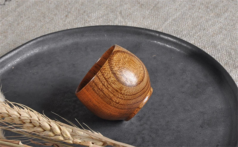 Handmade Spruce Wood Cups – Natural Big Belly Mug for Tea, Coffee & Milk