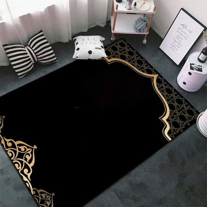 Soft Islamic Prayer Rug for Muslim Women, Elegant Carpet, Home Decoration Portable Prayer