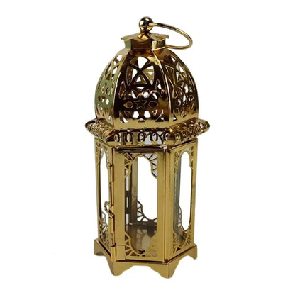 Moroccan European Wind Candlestick Lamp Stand Candle Holder Candlestick Desktop Candlelight Decoration Living Room Tealight