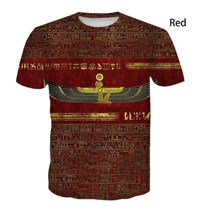 Horus & Anubis 3D T-Shirt – Ancient Egyptian God Print, Men's & Kids' Streetwear