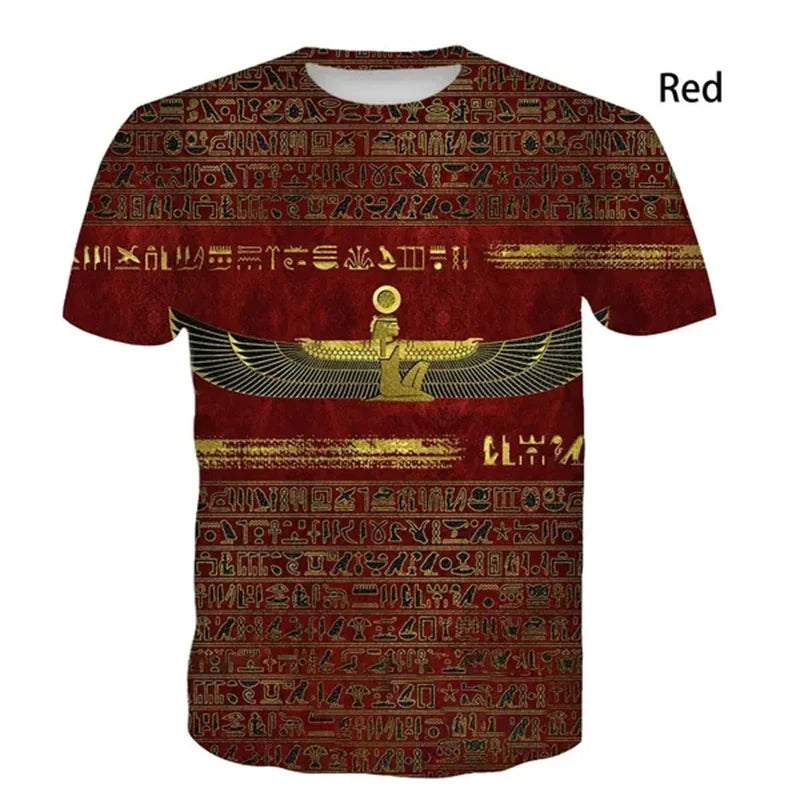 Horus & Anubis 3D T-Shirt – Ancient Egyptian God Print, Men's & Kids' Streetwear