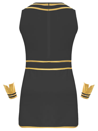 Pharaoh & Spartan Robe Costume – Men's Egyptian God Cosplay with Cuffs