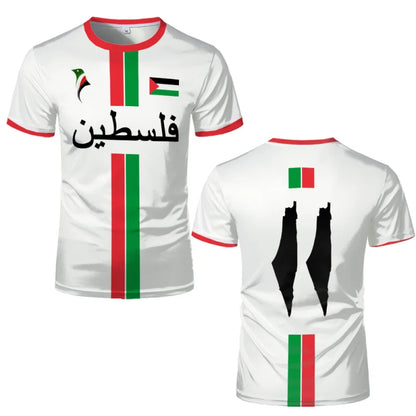 Palestine Flag Map 3D Printing T Shirt For Men Freedom Tees Summer O-Neck Short Sleeve Tops Casual Streetwear Loose T-shirt