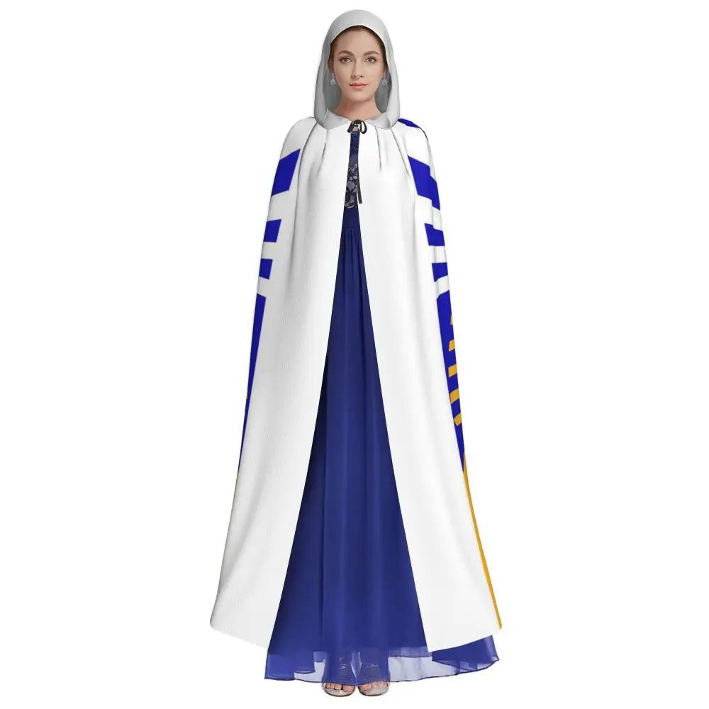 Pharaoh Golden Crown Hooded Cape – Egyptian Cosplay Cloak for Adults