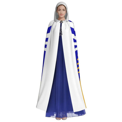 Pharaoh Golden Crown Hooded Cape – Egyptian Cosplay Cloak for Adults