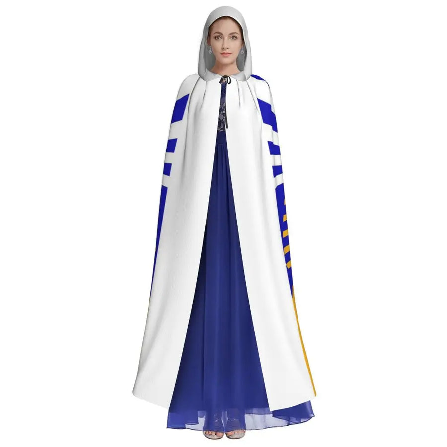 Pharaoh Golden Crown Hooded Cape – Egyptian Cosplay Cloak for Adults
