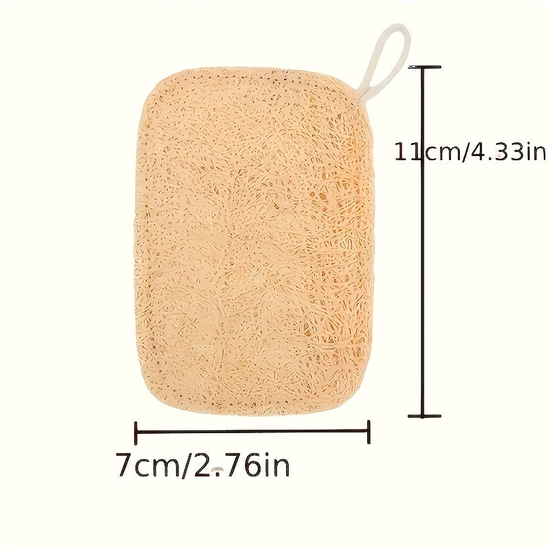 The Loofah Six – Natural Bamboo Fiber Exfoliating Sponges (6-Pack)