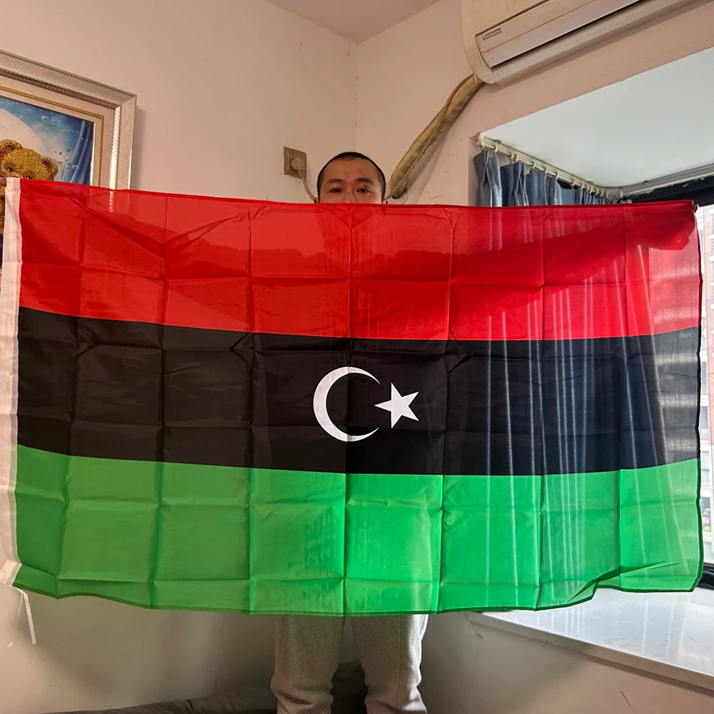 SKY FLAG Libya National Flag 90x150cm 3x5fts Hanging polyester Libya flag for indoor Outdoor Advertising home Decoration