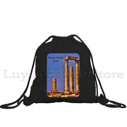 Jordan Emblem Drawstring Bag – Petra, Flag & Map Gym Sackpack