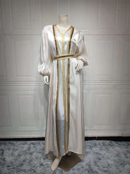 Autumn in Arabia – 2-Piece Button Kaftan Set for the Muslim Woman in America