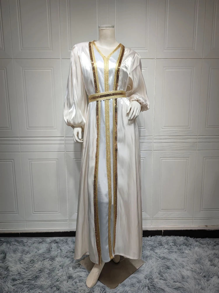 Autumn in Arabia – 2-Piece Button Kaftan Set for the Muslim Woman in America