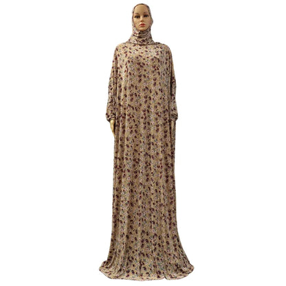 Middle East Prayer Burqa Dress Women Muslim Islamic Full Cover Overhead  Abaya Worship Robe Hooded Gown Vestdios Random