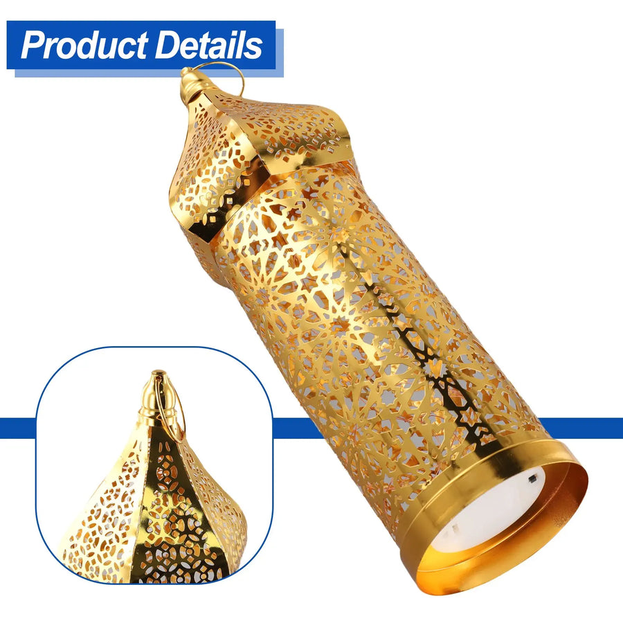 The Golden Lantern – Moroccan Hollow Iron Ramadan Light