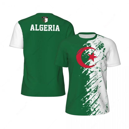 Algeria 3D Football Jersey – Quick-Dry Sports Tee, Men's & Kids' Fan Top
