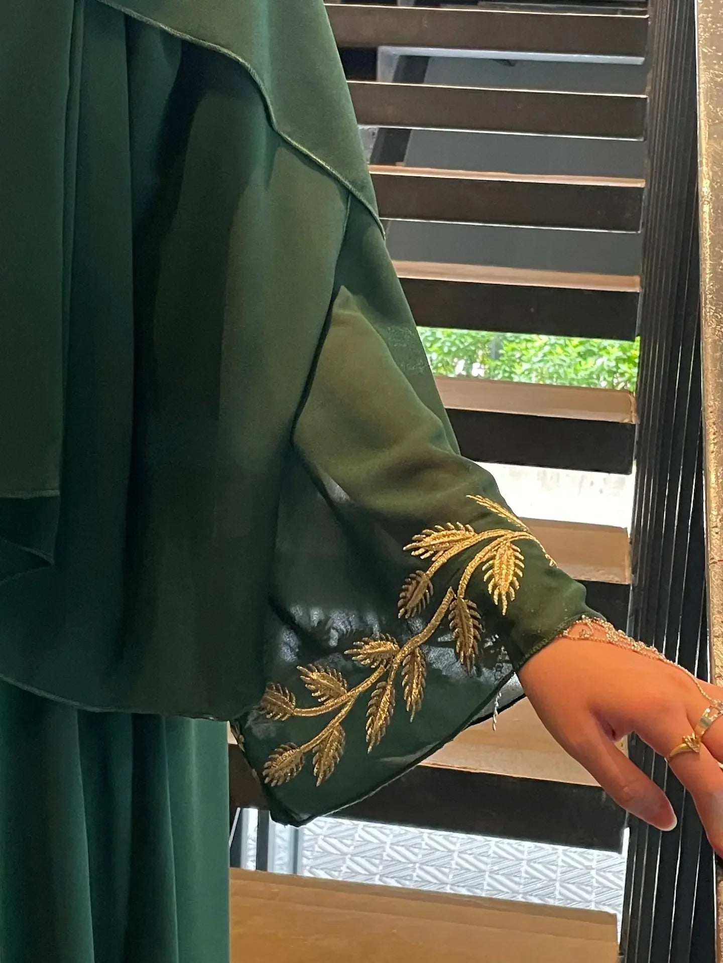 The Eid Set – 2-Piece Embroidered Abaya with Scarf for the Muslim Woman