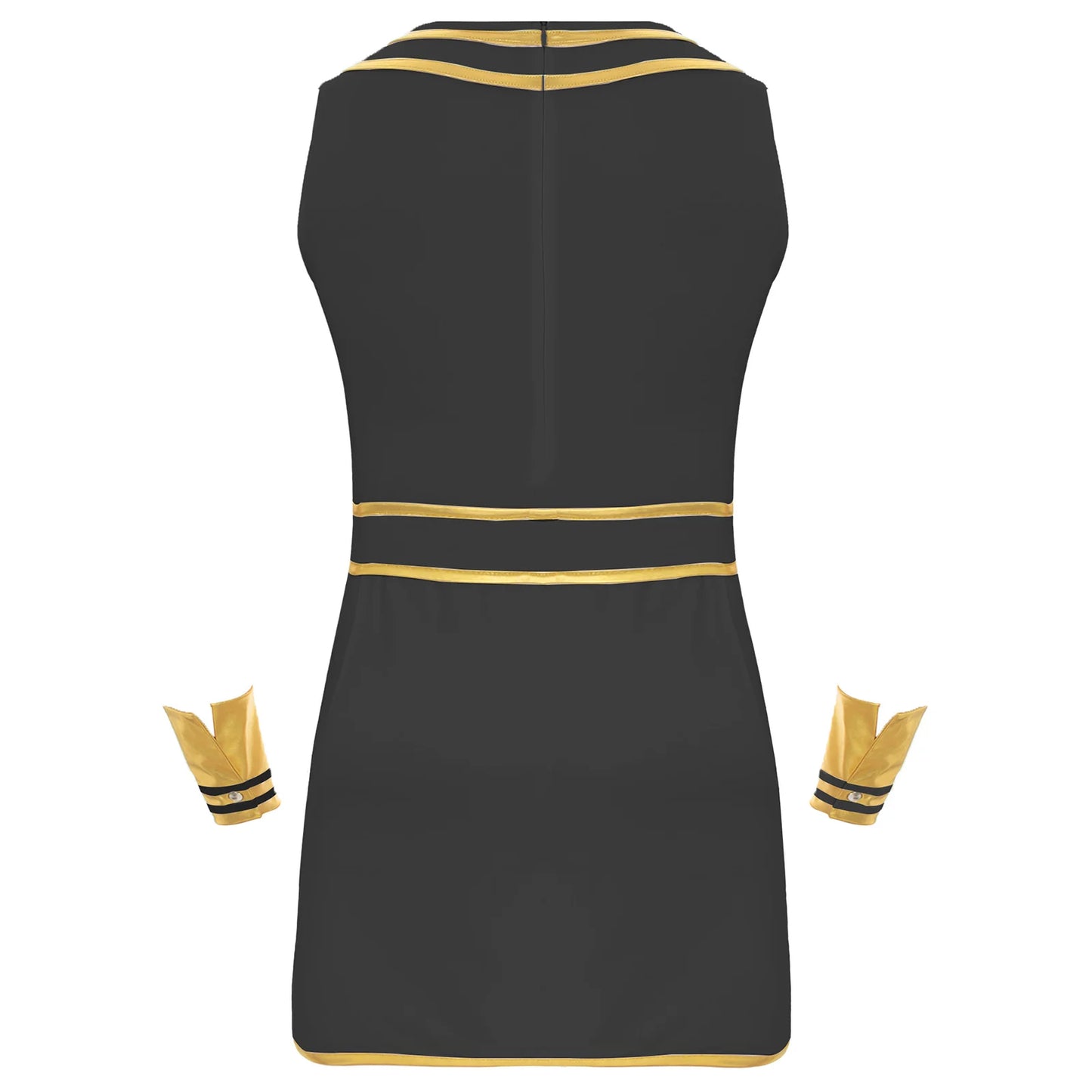 Pharaoh & Spartan Robe Costume – Men's Egyptian God Cosplay with Cuffs