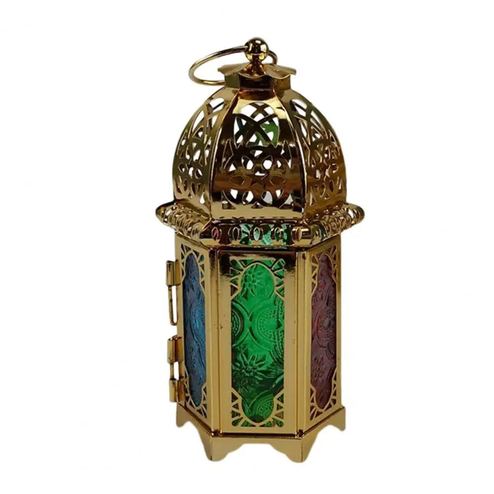 Moroccan European Wind Candlestick Lamp Stand Candle Holder Candlestick Desktop Candlelight Decoration Living Room Tealight