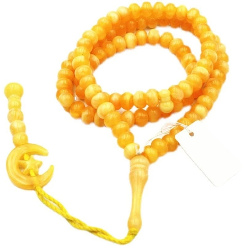 G7NC Tasbih Prayer Beads Wrap Bracelets Tasbih Prayer 99 Worry Beads Misbaha Beads