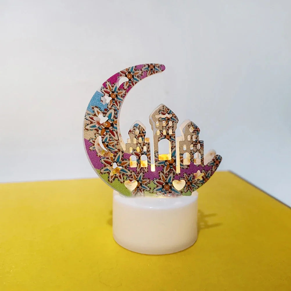 1Pc Home Eid Al Adha Al-Fitr Islam Middle East Muslim Party Decoration Candle Light 2026 Eid Mubarak Decor Ramadan Decoration