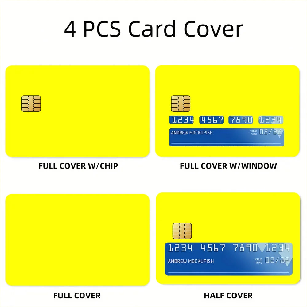 Palestine Flag Card Stickers Waterproof Film skin Cover 4PCS Credit Card stickers Debit Front Decoration Bank Subway Pass