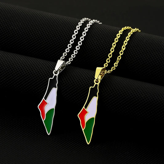 The Palestine Map Necklace – Carry Your Homeland Close to Your Heart