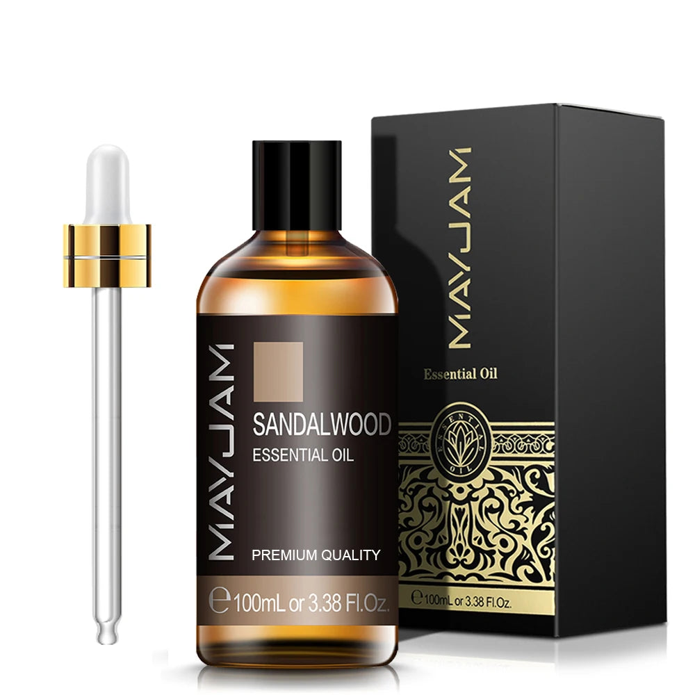 100ml Pure Natural Jasmine Tea Tree Sandalwood Essential Oils Diffuser Plant Lavender Vanilla Rosemary Eucalyptus Essential Oil