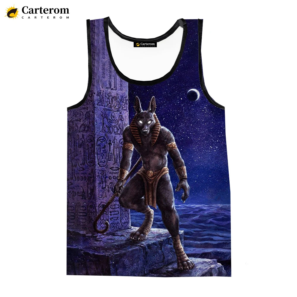 Egyptian God Pharaoh Tank Top – Men's Sleeveless Harajuku Oversized Streetwear